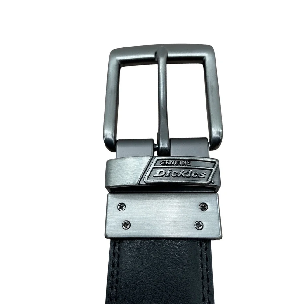 Dickies Mens‎ Reversible Belt Black Brown Leather Swivel Buckle Size 34